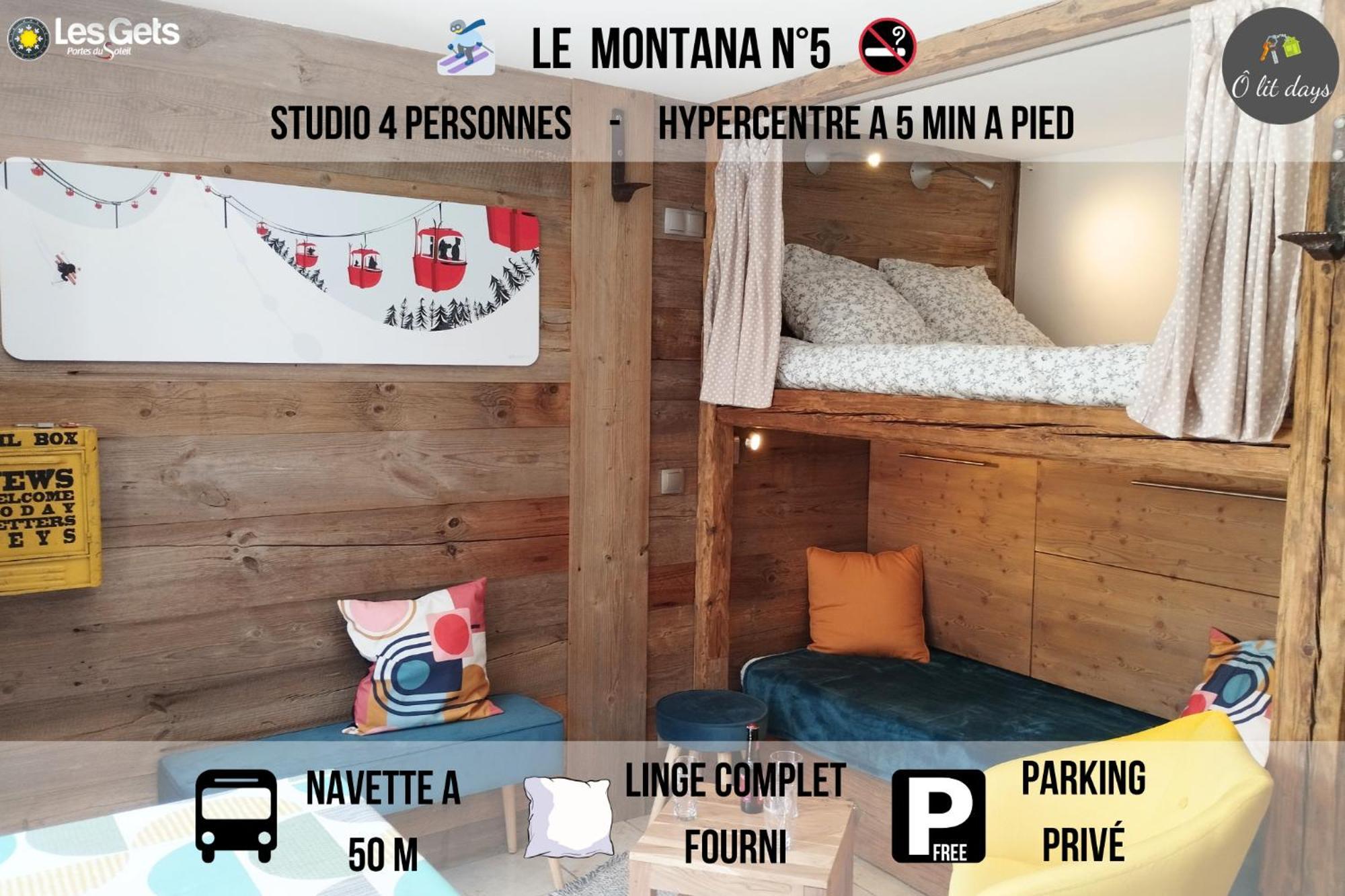 Le Montana - Studio Rue Du Centre - Cosy Et Montagnard - Navette Les Gets Eksteriør billede